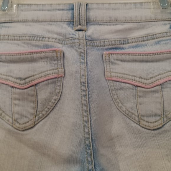 Capri jeans stonewash with pink trim size 3 - Picture 6 of 8